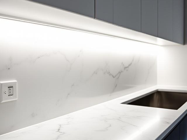 LED világítás konyhai szekrény alatt